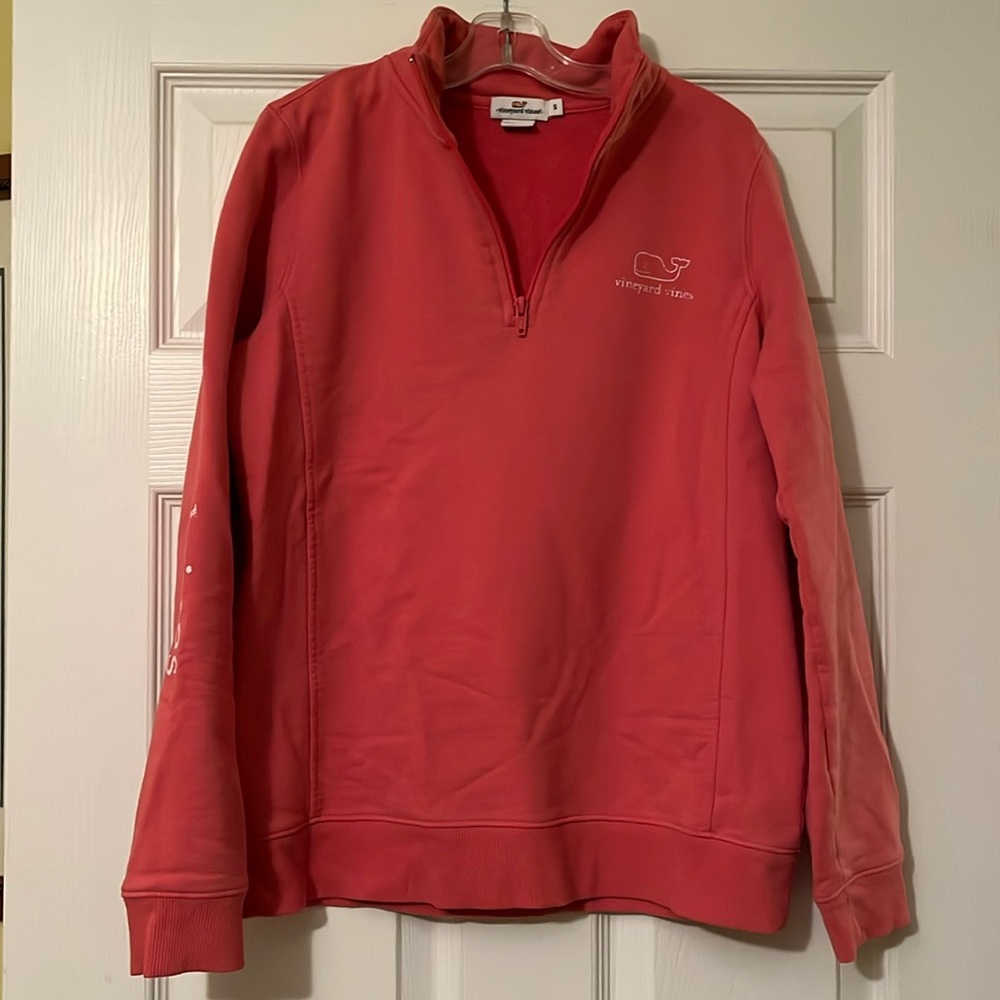EUC VINEYARD VINES PINK QUARTER ZIP